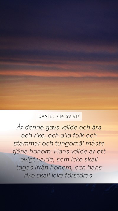 Daniel 7:14 SV1917 Bible Verse Image