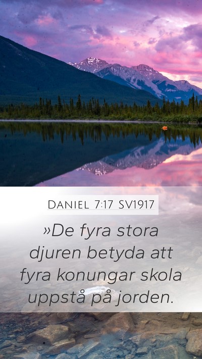 Daniel 7:17 SV1917 Bible Verse Image