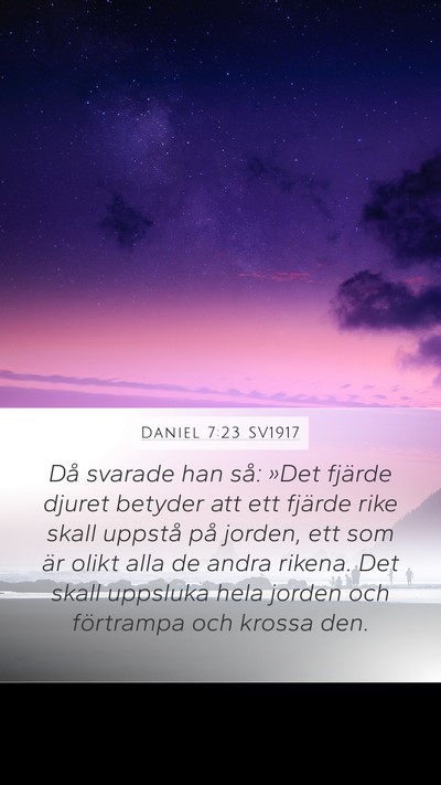 Daniel 7:23 SV1917 Bible Verse Image