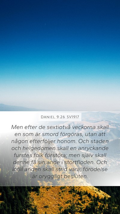 Daniel 9:26 SV1917 Bible Verse Image