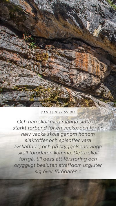Daniel 9:27 SV1917 Bible Verse Image