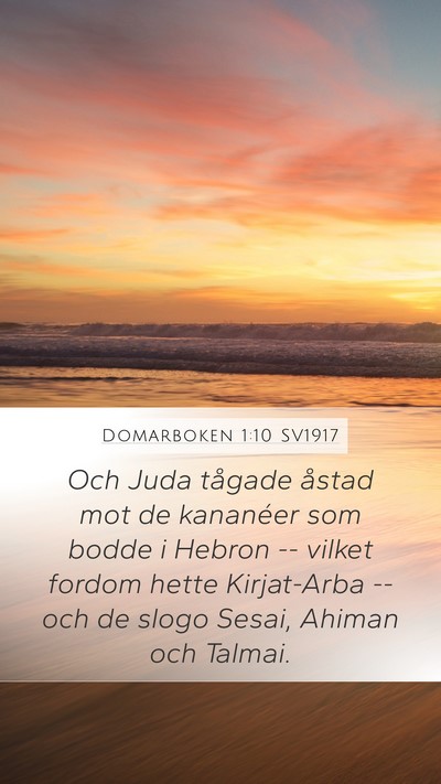 Domarboken 1:10 SV1917 Bible Verse Image