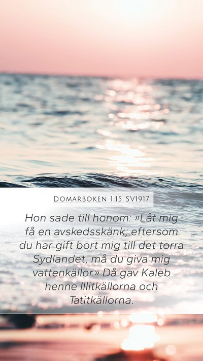 Domarboken 1:15 SV1917 Bible Verse Image