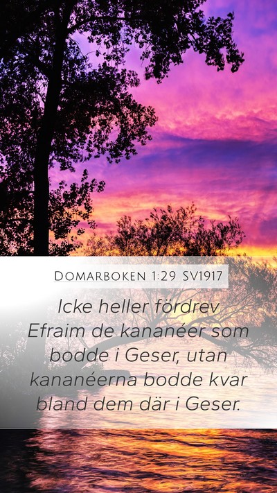 Domarboken 1:29 SV1917 Bible Verse Image