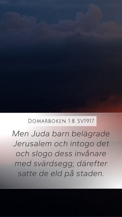 Domarboken 1:8 SV1917 Bible Verse Image