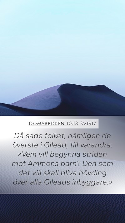 Domarboken 10:18 SV1917 Bible Verse Image