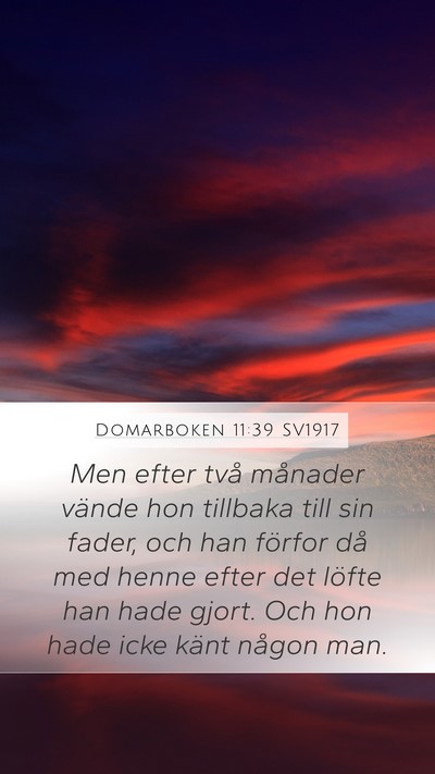 Domarboken 11:39 SV1917 Mobile Phone Wallpaper - Men efter två månader vände hon tillbaka till - Mobile Bible Verse Wallpaper