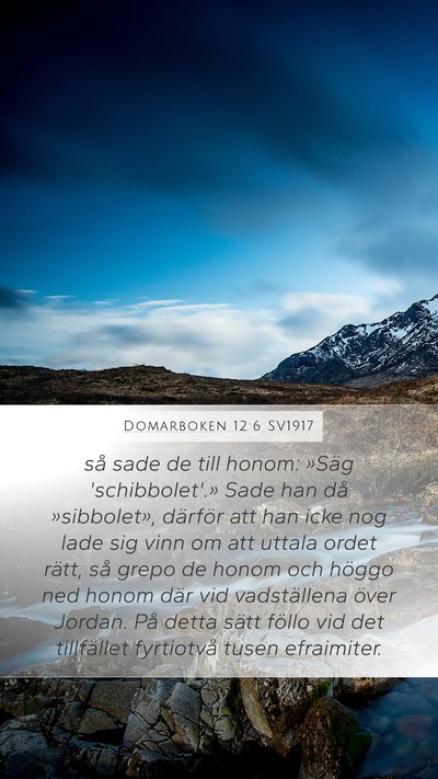 Domarboken 12:6 SV1917 Bible Verse Image