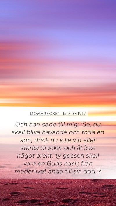 Domarboken 13:7 SV1917 Bible Verse Image