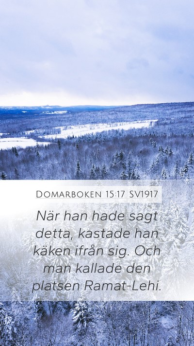 Domarboken 15:17 SV1917 Bible Verse Image