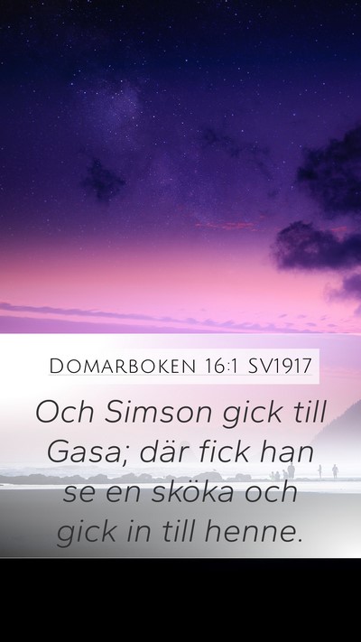 Domarboken 16:1 SV1917 Bible Verse Image