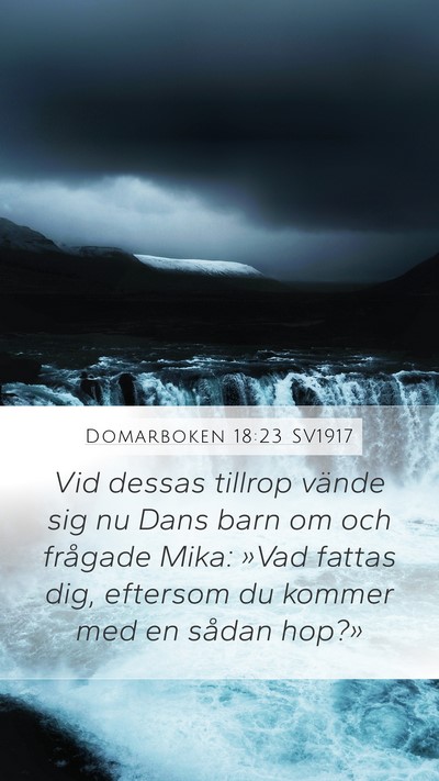 Domarboken 18:23 SV1917 Bible Verse Image
