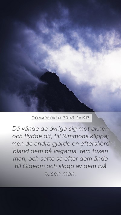 Domarboken 20:45 SV1917 Bible Verse Image