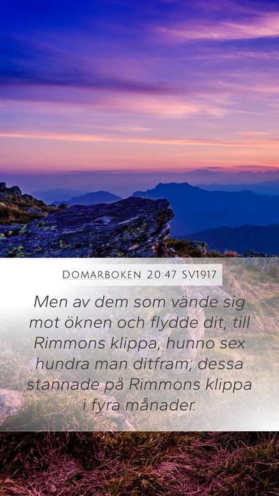 Domarboken 20:47 SV1917 Bible Verse Image