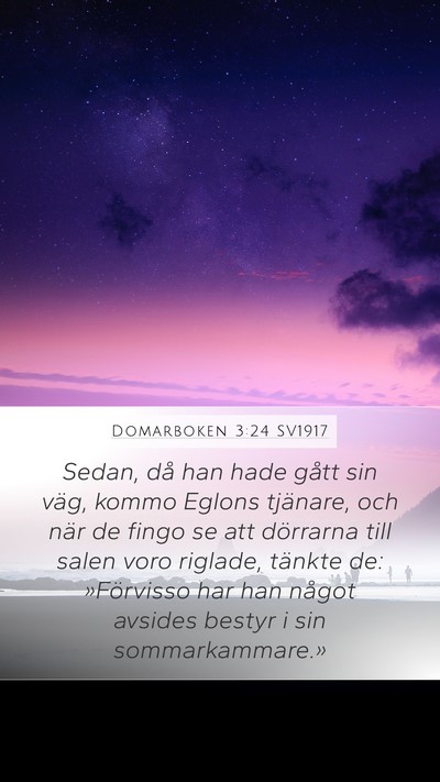 Domarboken 3:24 SV1917 Bible Verse Image