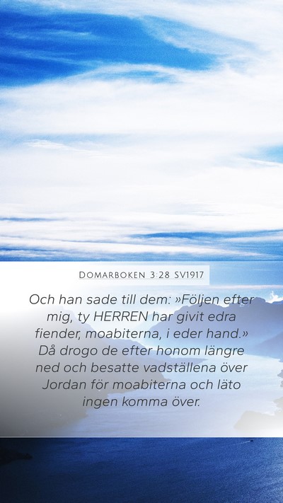 Domarboken 3:28 SV1917 Bible Verse Image
