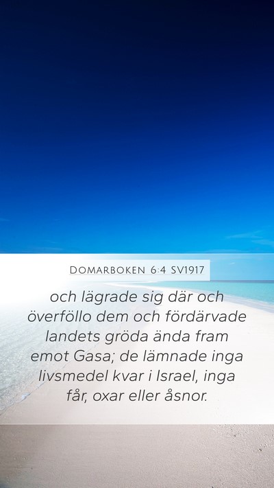 Domarboken 6:4 SV1917 Bible Verse Image