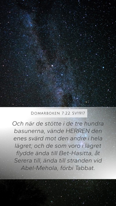 Domarboken 7:22 SV1917 Bible Verse Image