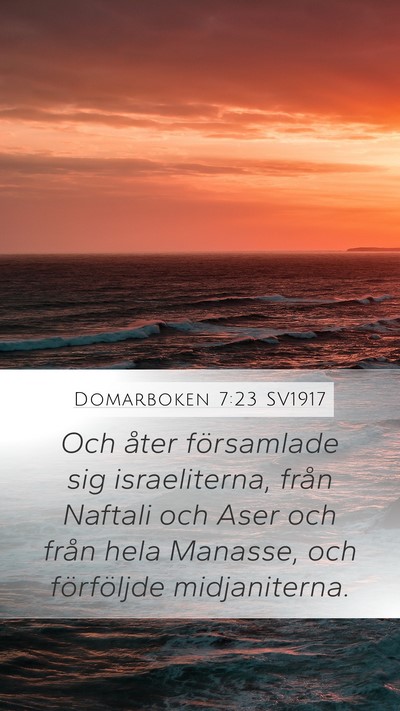 Domarboken 7:23 SV1917 Bible Verse Image