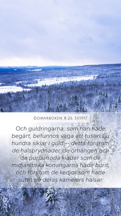 Domarboken 8:26 SV1917 Bible Verse Image