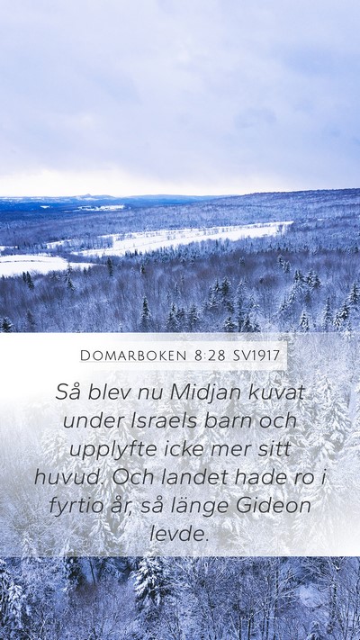 Domarboken 8:28 SV1917 Bible Verse Image