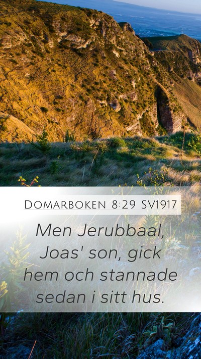 Domarboken 8:29 SV1917 Bible Verse Image