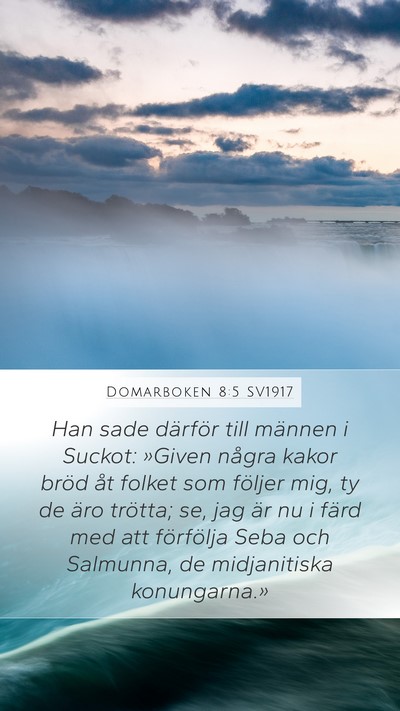 Domarboken 8:5 SV1917 Bible Verse Image
