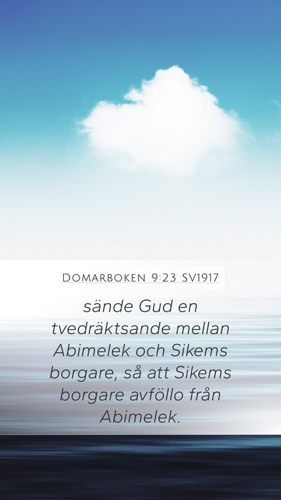 Domarboken 9:23 SV1917 Mobile Phone Wallpaper - sände Gud en tvedräktsande mellan Abimelek och - Mobile Bible Verse Wallpaper