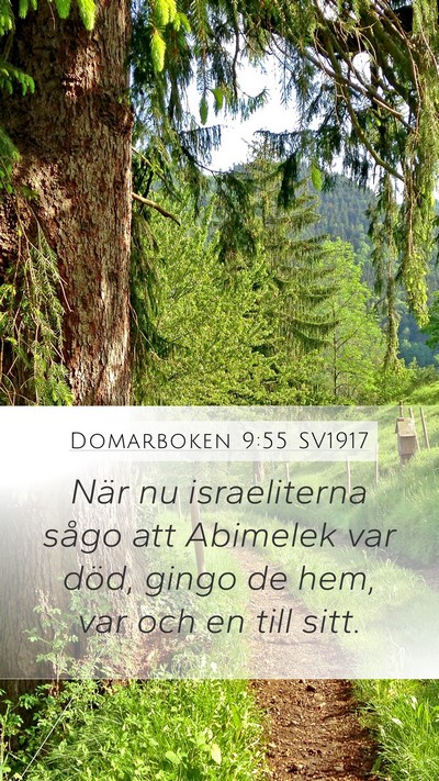 Domarboken 9:55 SV1917 Mobile Phone Wallpaper - När nu israeliterna sågo att Abimelek var död, - Mobile Bible Verse Wallpaper