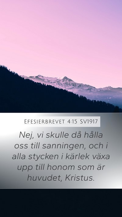 Efesierbrevet 4:15 SV1917 Bible Verse Image