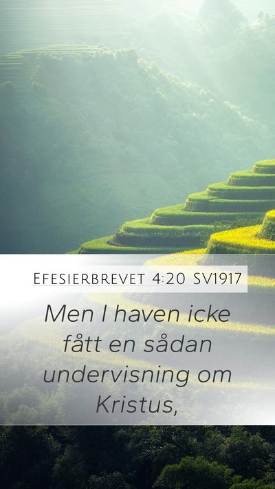 Efesierbrevet 4:20 SV1917 Bible Verse Image