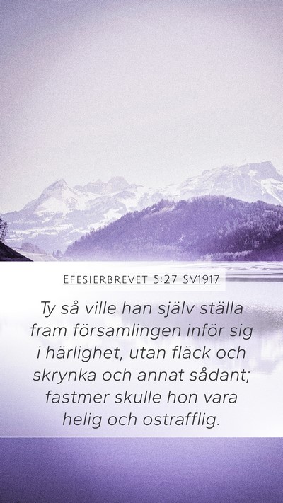 Efesierbrevet 5:27 SV1917 Bible Verse Image