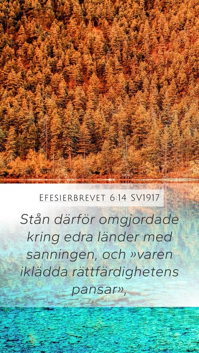 Efesierbrevet 6:14 SV1917 Bible Verse Image