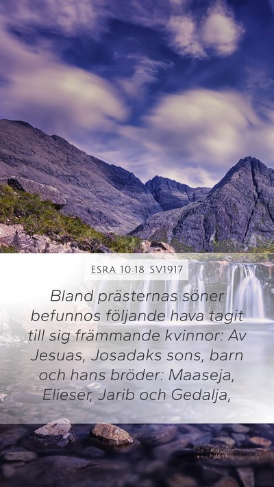 Esra 10:18 SV1917 Bible Verse Image
