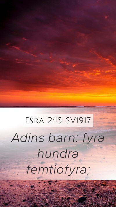 Esra 2:15 SV1917 Bible Verse Image