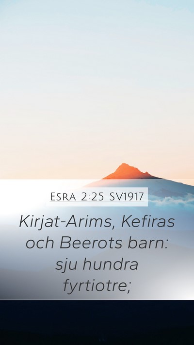 Esra 2:25 SV1917 Bible Verse Image