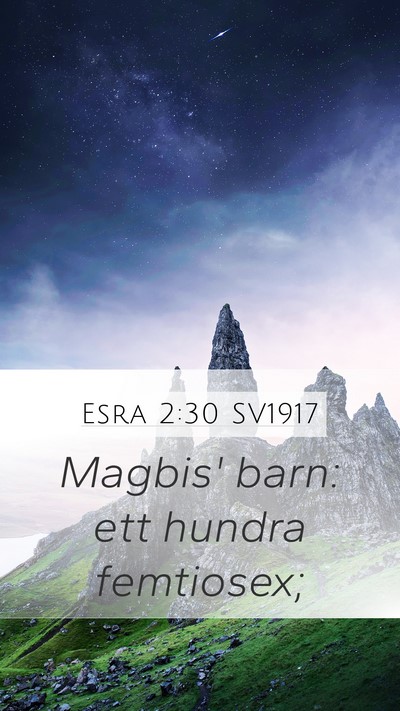 Esra 2:30 SV1917 Mobile Phone Wallpaper - Magbis' barn: ett hundra - Mobile Bible Verse Wallpaper