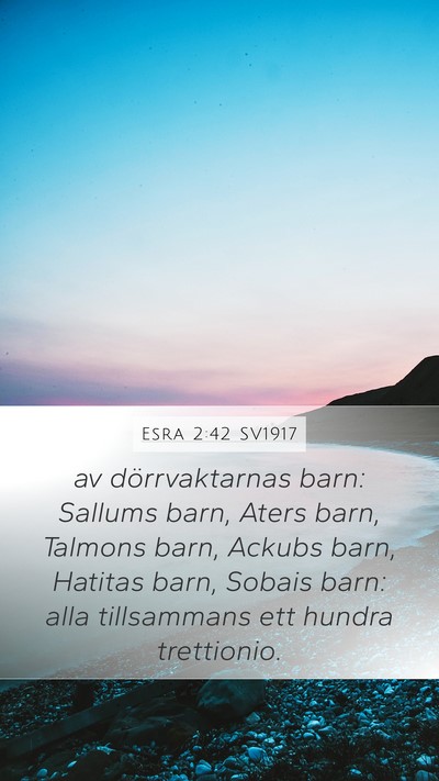 Esra 2:42 SV1917 Bible Verse Image