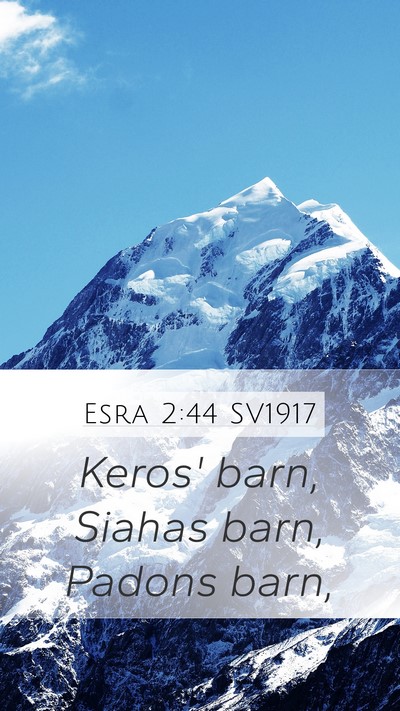 Esra 2:44 SV1917 Bible Verse Image