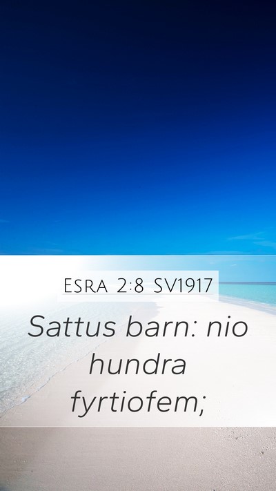 Esra 2:8 SV1917 Bible Verse Image