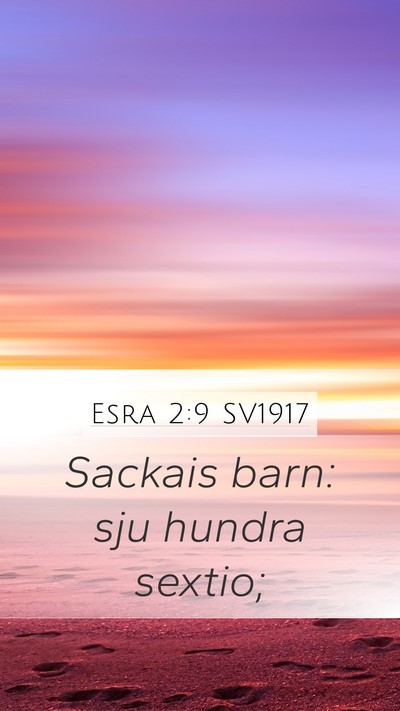 Esra 2:9 SV1917 Bible Verse Image