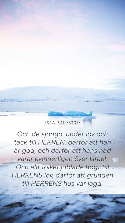 Esra 3:11 SV1917 Bible Verse Image