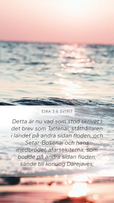 Esra 5:6 SV1917 Bible Verse Image