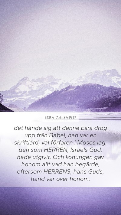Esra 7:6 SV1917 Bible Verse Image