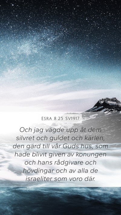 Esra 8:25 SV1917 Bible Verse Image