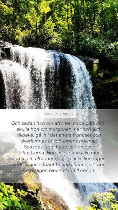 Ester 2:14 SV1917 Bible Verse Image