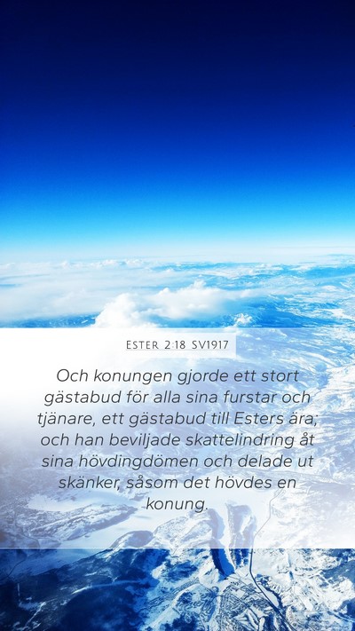 Ester 2:18 SV1917 Bible Verse Image