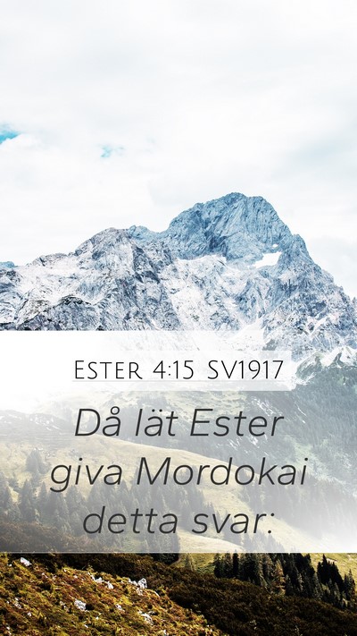 Ester 4:15 SV1917 Bible Verse Image