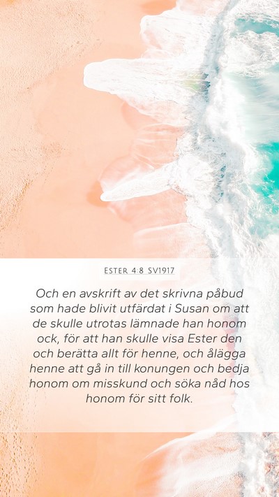Ester 4:8 SV1917 Bible Verse Image