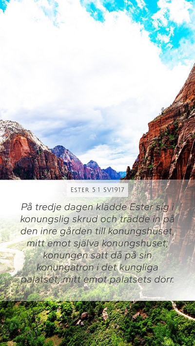 Ester 5:1 SV1917 Bible Verse Image